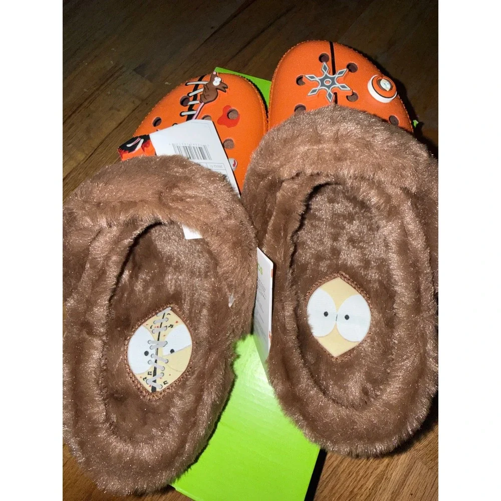 Crocs South Park Kenny Classic Fuzz Lined Clog Orange Brown Mens 8 Womens 10